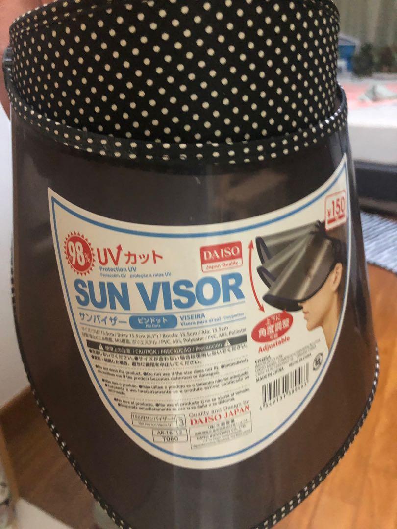 Daiso Sun Visor, Women's Fashion, Watches & Accessories, Hats & Beanies