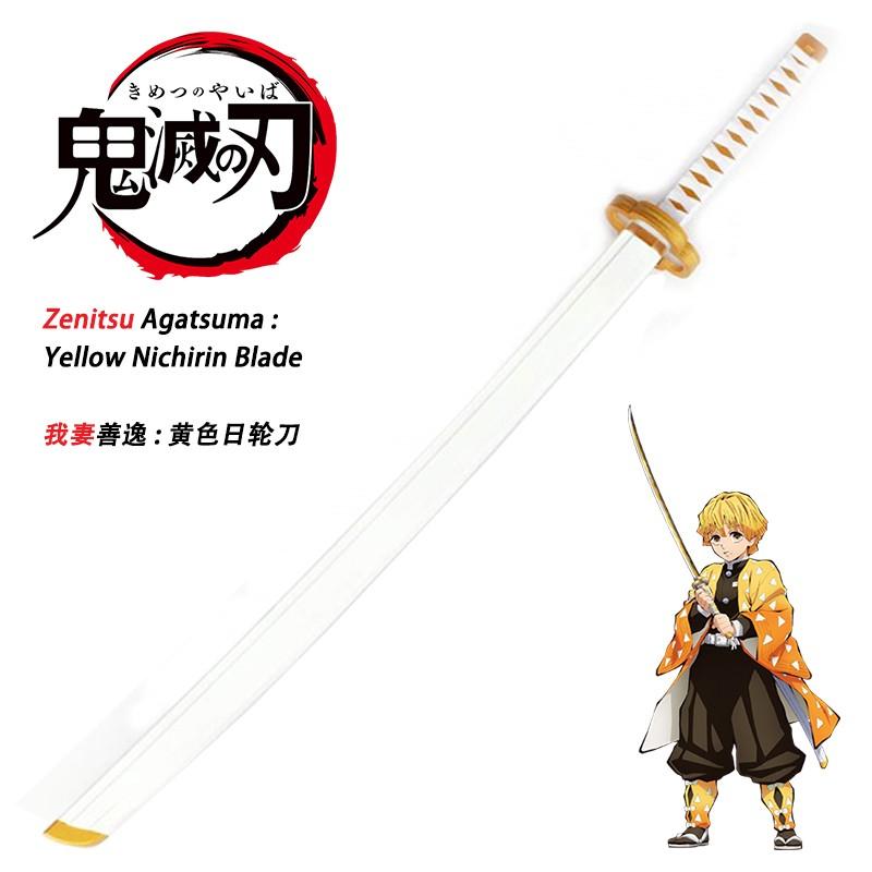 Demon Slayer Zenitsu Agatsuma Nichirin Blade Cosplay Wooden Sword Entertainment J Pop On Carousell