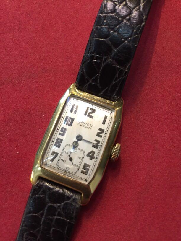 Gruen precision 14k gold watch sales
