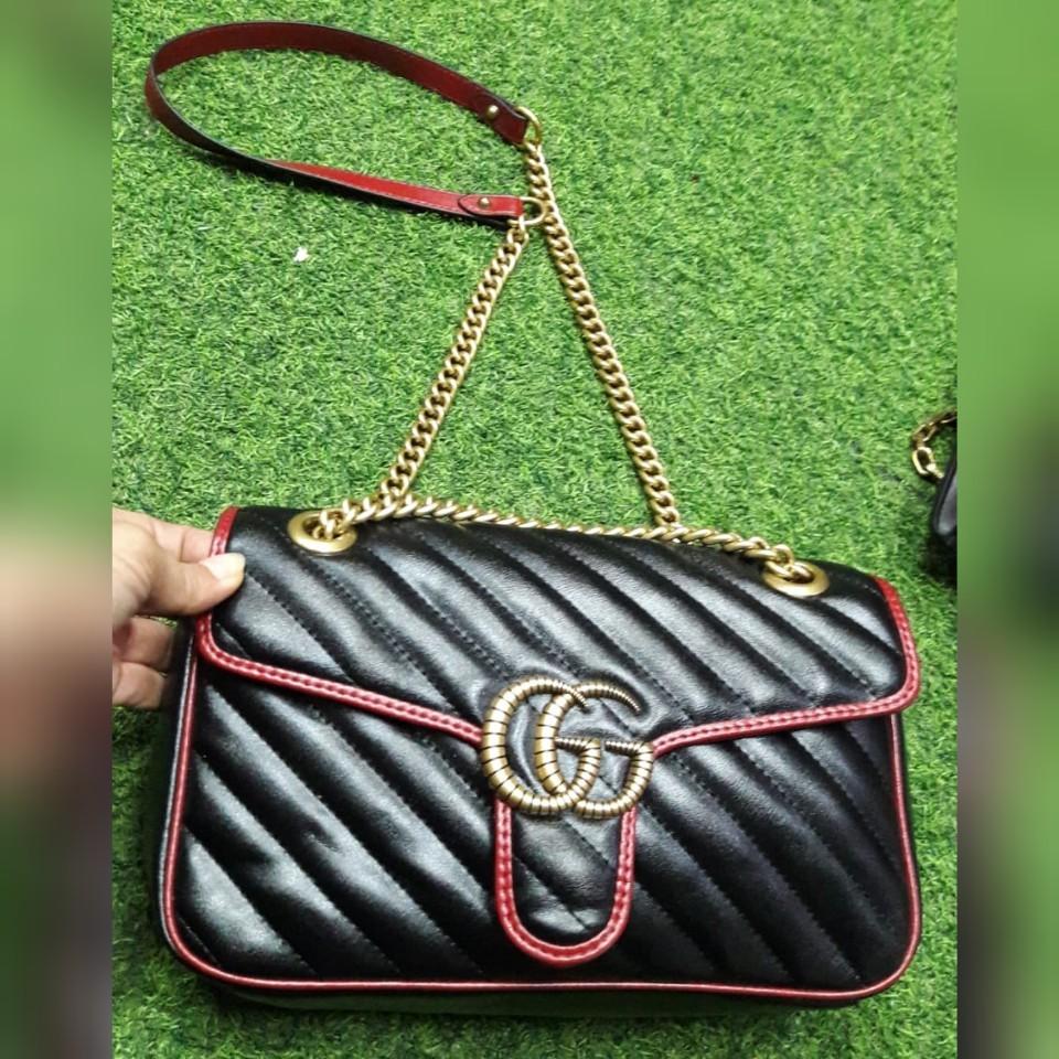 GUCCI MARMONT 10' FLORENCE CROSSBODY LEATHER BAG, Luxury, Bags & Wallets on  Carousell