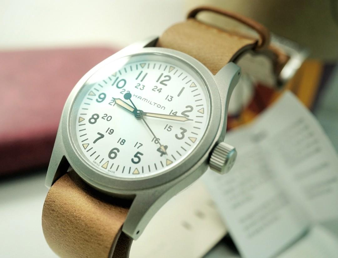 hamilton khaki field mechanical white dial