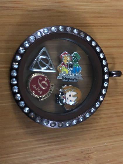 Retired Harry Potter Origami Owl Living Locket | Hermione Hogwarts 9¾ Deathly Hallows Collector Set (Category: Charms) located in Manila. Submitted by bessmarvin (Listing ID 268934871, Image 1). Description: ⚡ Retired Harry Potter collectible from Origami Owl Authentic Origami Owl Living Locket with a curated set of retired/discontinued Harry Potter charms, originally sourced from the USA and preserved in a personal collection. Included: • Hermio
