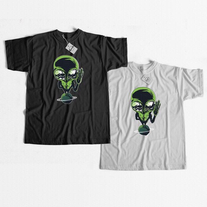 Hi Alien Design Graphic Unisex T Shirt Men S Fashion Clothes Tops On Carousell