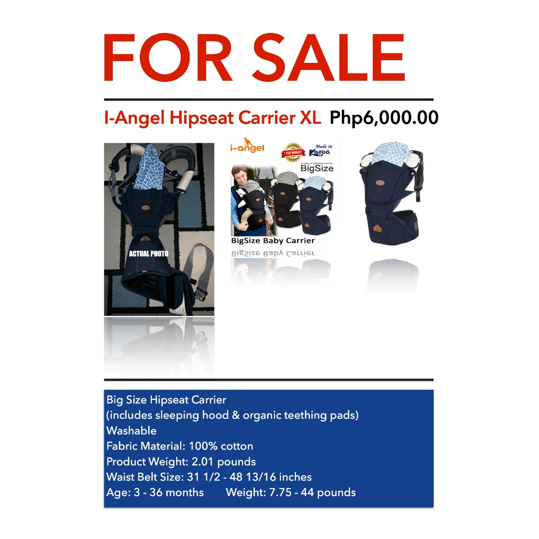 hipseat baby carrier i angel