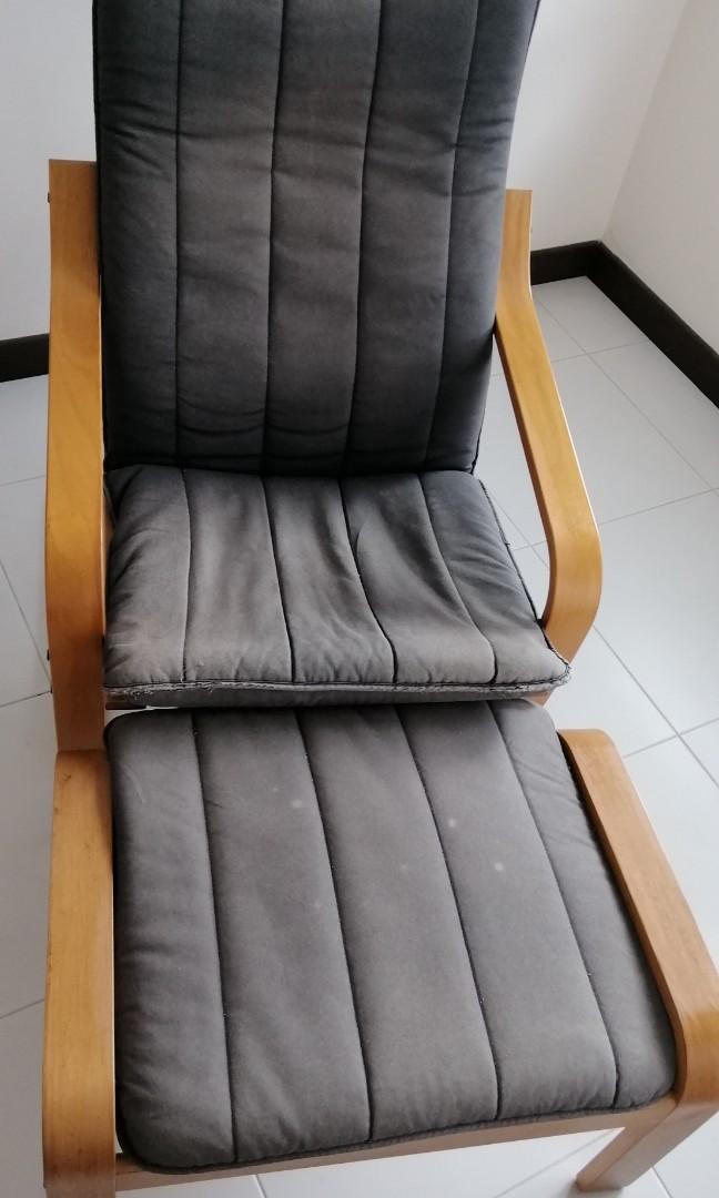 IKEA Rocking arm Chair with leg rest on Carousell
