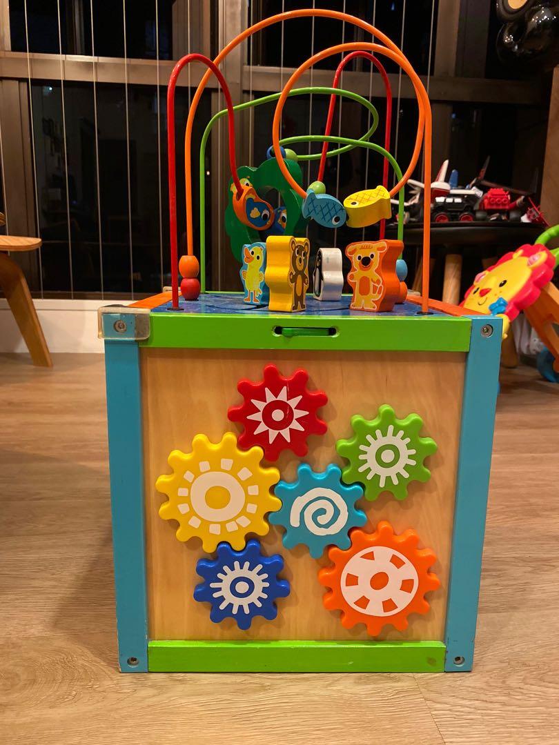 imaginarium wooden activity cube