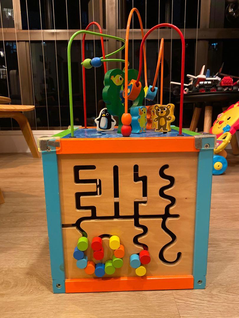 imaginarium wooden activity cube