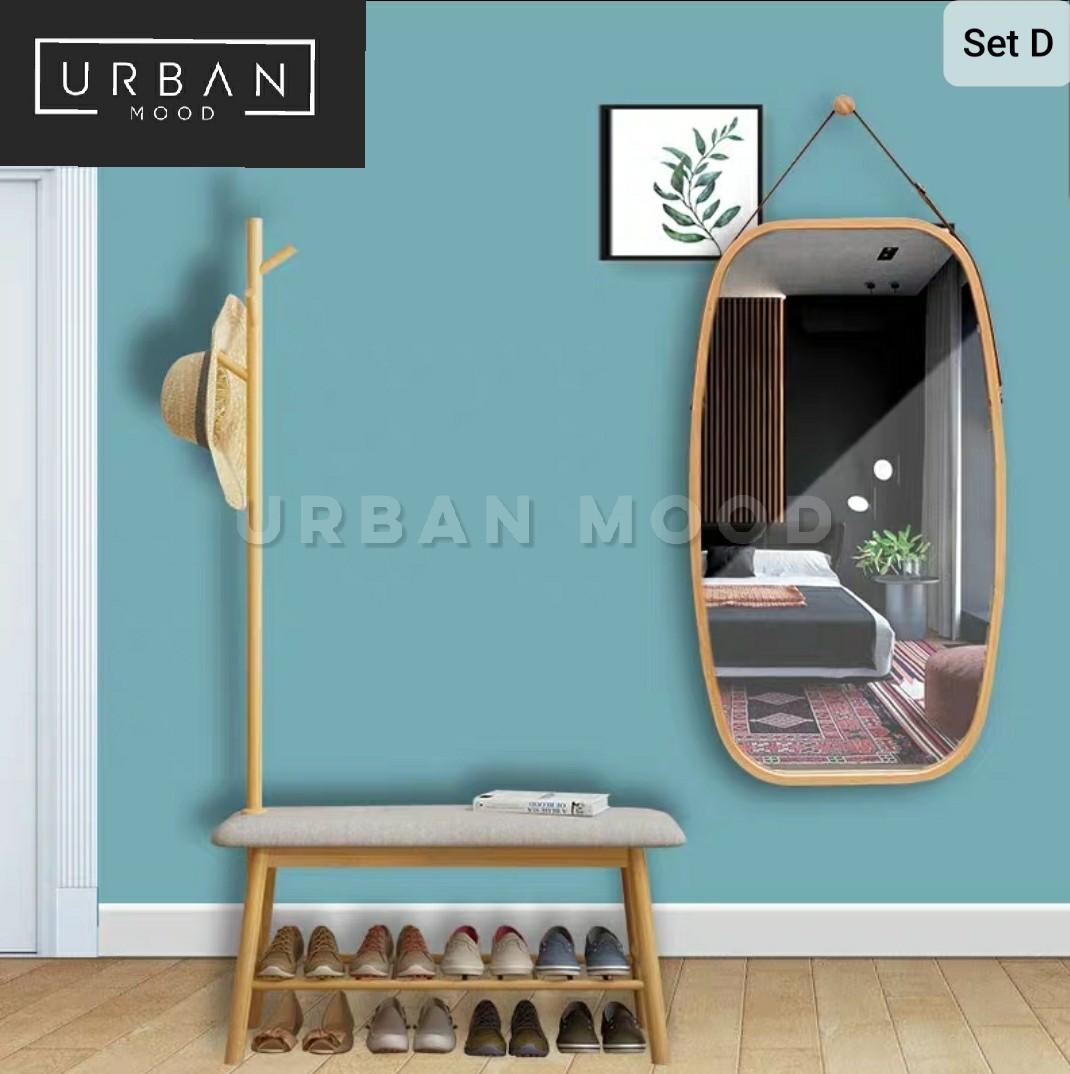 KOHL Scandinavian Hallway Bench & Mirror, Furniture & Home Living