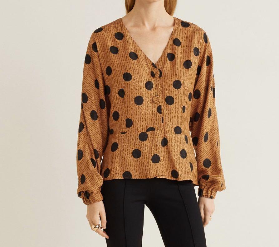 polka dot print top