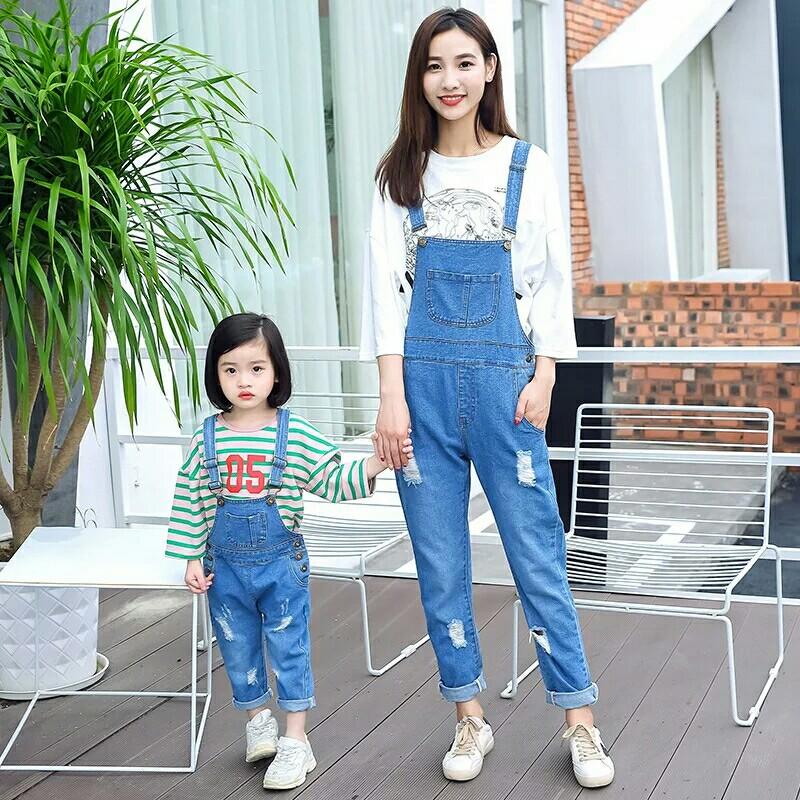 New Arrival Mother Daughter Son Jeans Overalls Baby Girls Boy Strap Pocket Jeans Mommy Mom And Daughter Clothes Family Clothing Babies Kids Girls Apparel 1 To 3 Years On Carousell