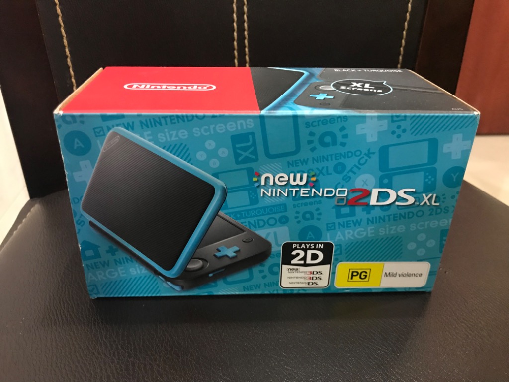 New Nintendo 2DS XL Console Black Blue, Video Gaming, Video Game ...