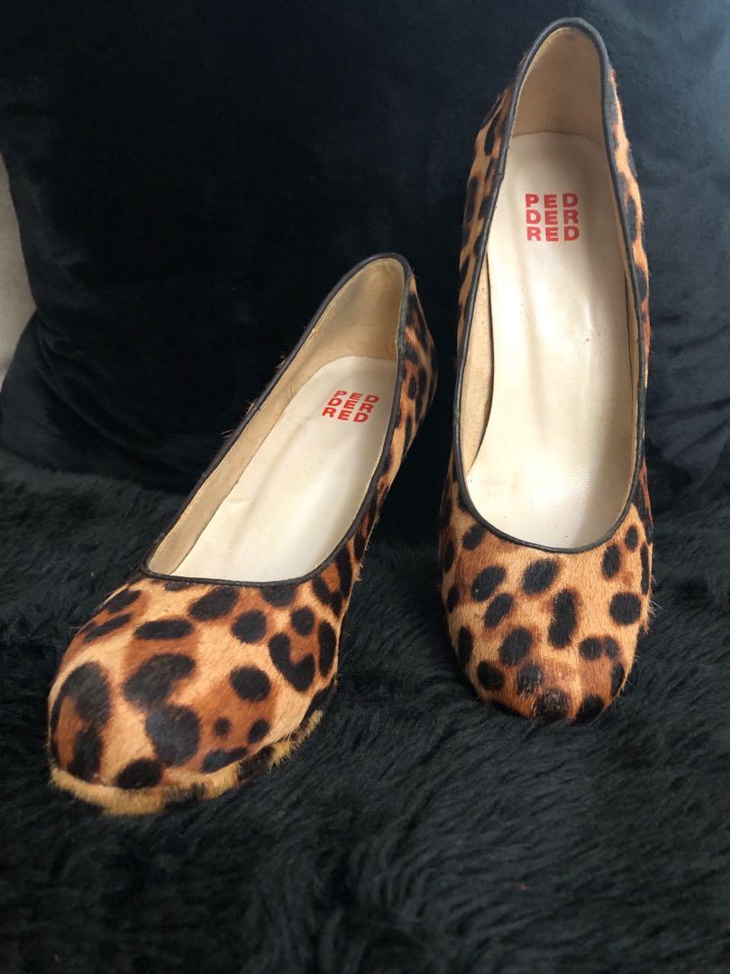 red leopard print heels