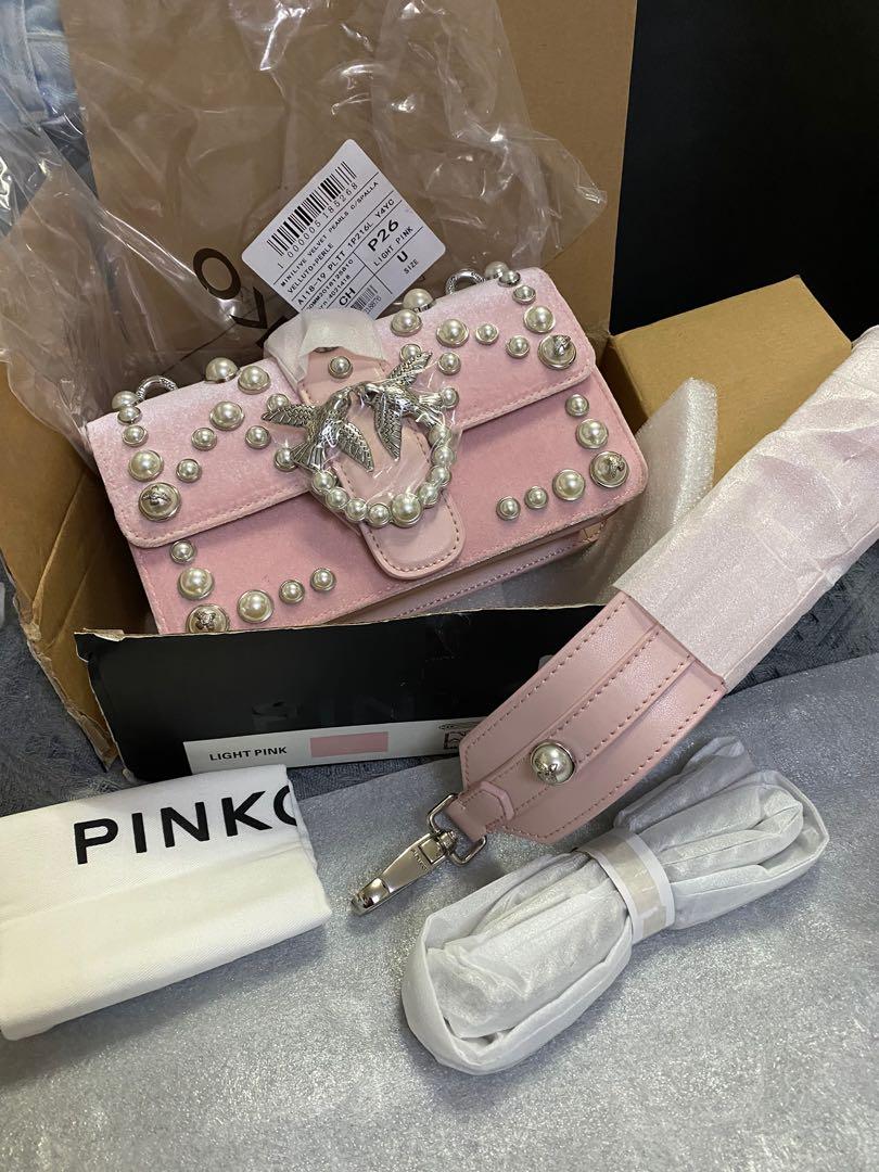 Pinko mini love velvet pearls clearance