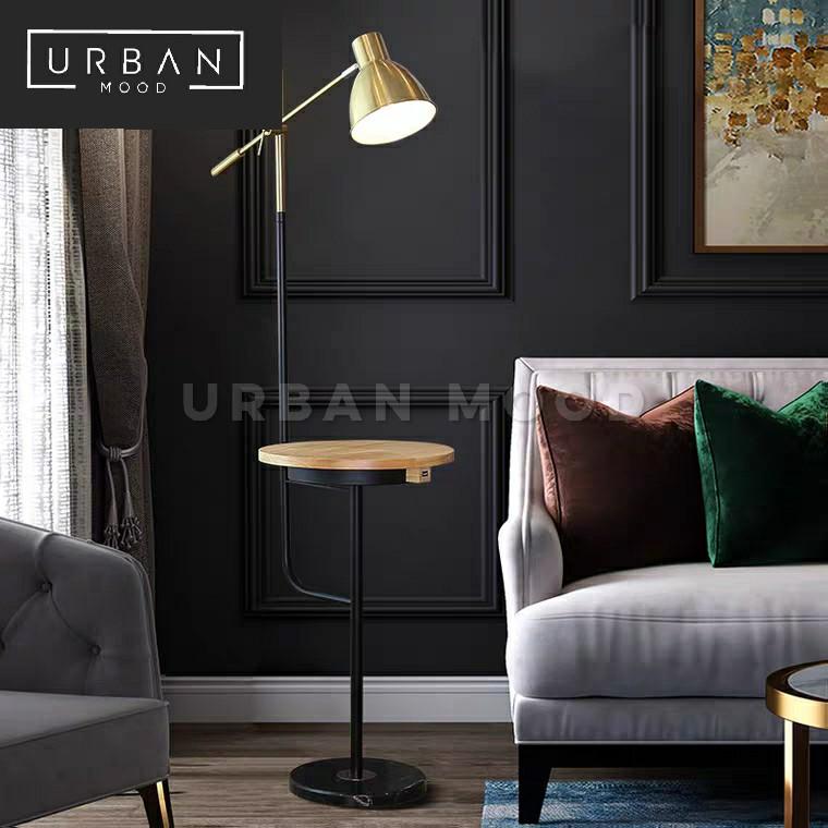 PRIMO Modern Industrial Side Table Lamp, Furniture & Home Living, Home