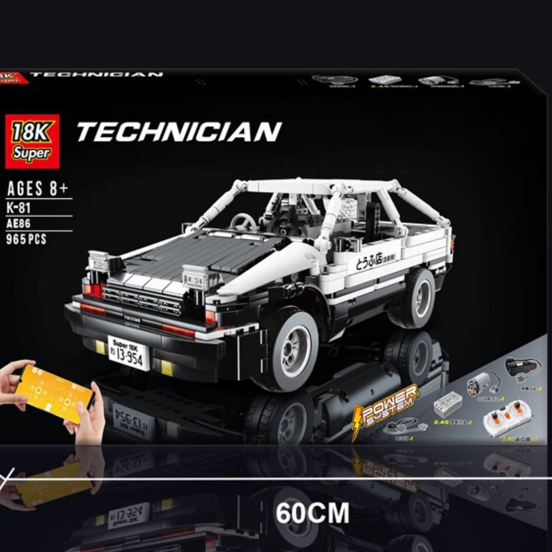 Super Lepin Lego Anime Initial D AE86 AE 86 Trueno Sports Racing Car Racer  Vehicle Model Block Brick Toy, Hobbies & Toys, Toys & Games on Carousell