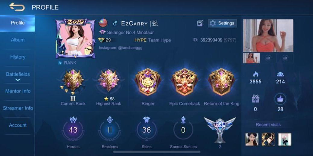 Supreme Mobile Legends Account Video Gaming Video Games On Carousell