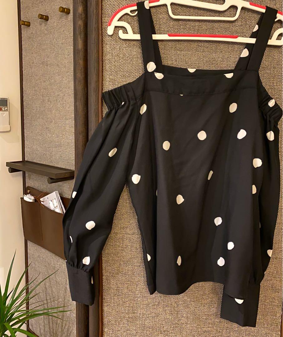 warehouse polka dot top