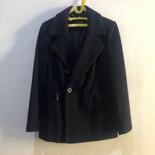m&s navy coat