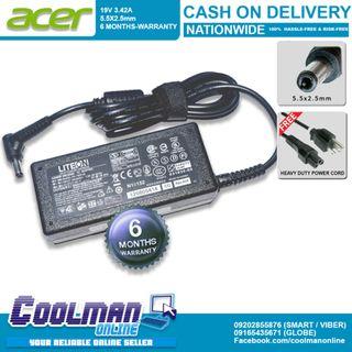 Original 19V 3.42A 65W Laptop Charger AC Adapter for Acer Aspire One 14 Z1401 Z1402