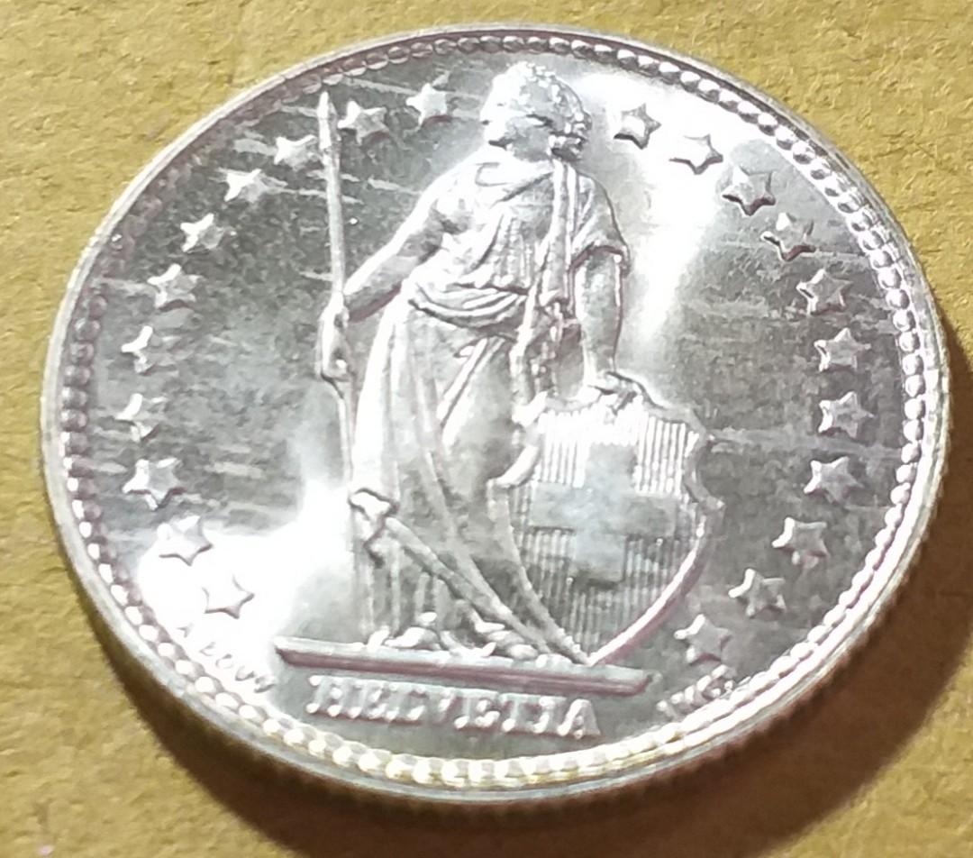 瑞士法郎。1959B。直徑7分。精幣。保證直银, 興趣及遊戲, 收藏品及紀念品, 錢幣- Carousell