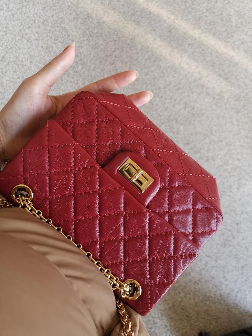 CHANEL  Bags  Chanel Reissue Mini Flap Bag Quilted Aged Calfskin Mini Red  255  Poshmark