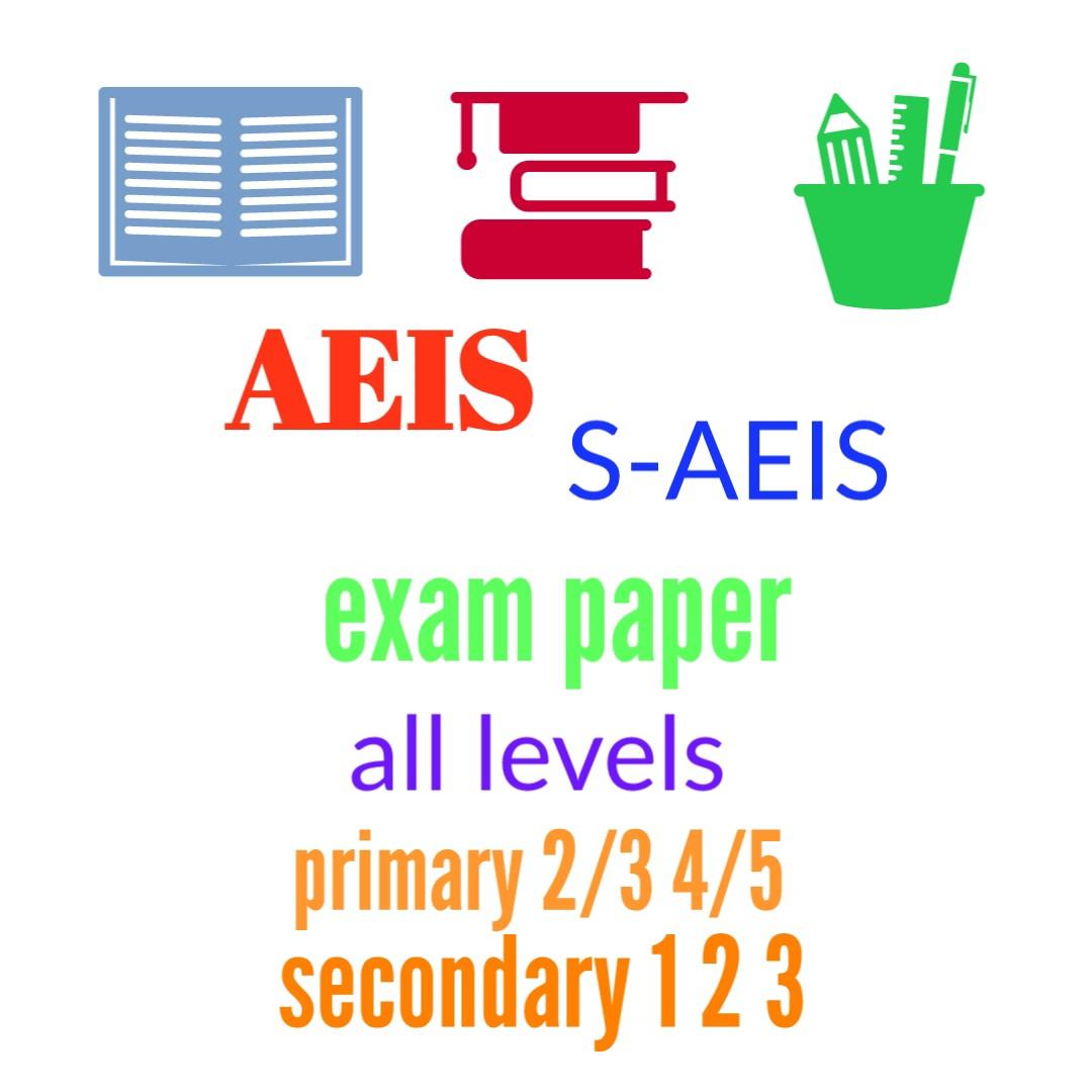 Aeis Exam Paper Pdf Hard Copy Past 2020 2021 P2 P3 P4 P5 Sec1 Sec2 Sec3 P23 P45 Primary2 Primary3 Primary4 Primary5 Secondary1 Secondary2 Secondary3 Books Stationery Textbooks Primary On Carousell