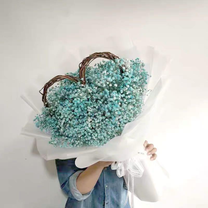 Baby Breath Bouquet Blue Baby Breath Heart Shape Baby Breath Baby S Breath Babys Breath Flower Bouquet Florist 花 满天星 Hobbies Toys Stationery Craft
