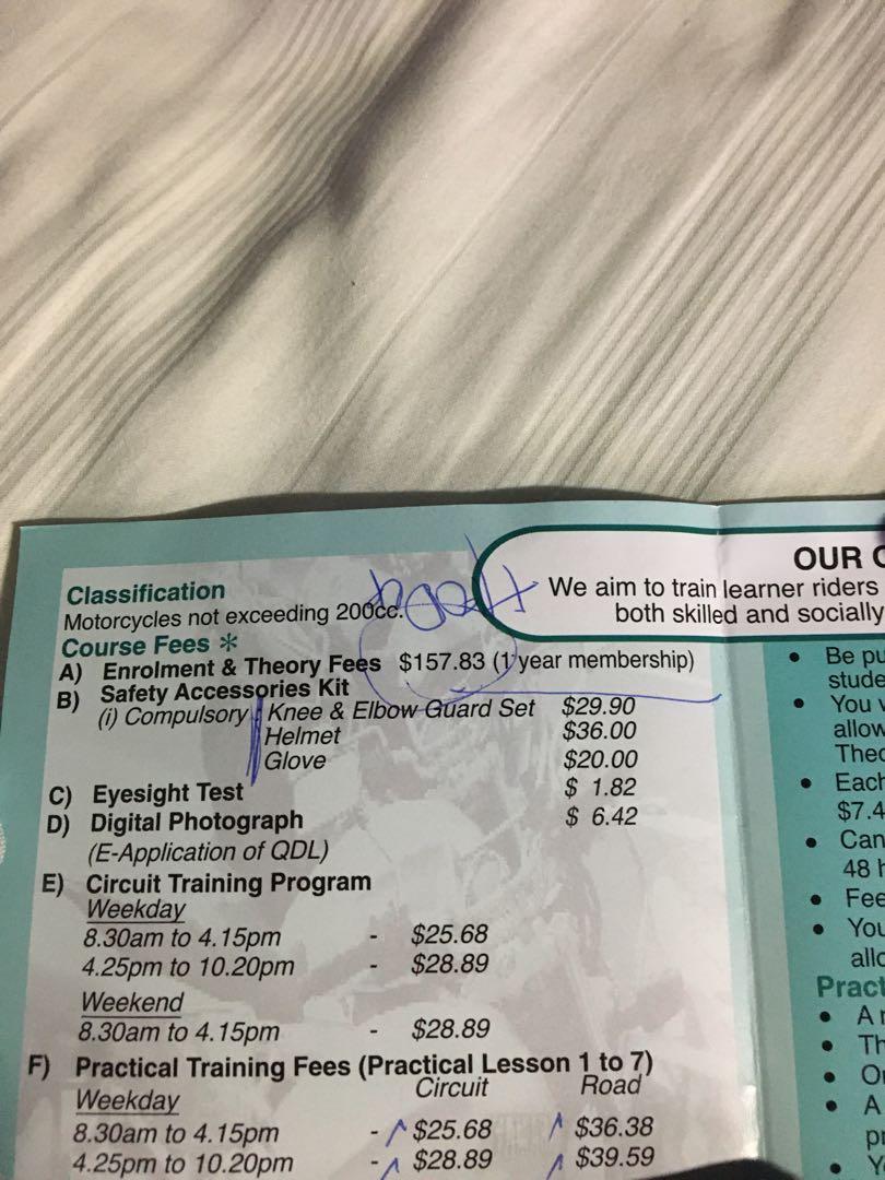 CDC motorbike riding class 2B , 2 ,2A riding gear full set, Motorcycles