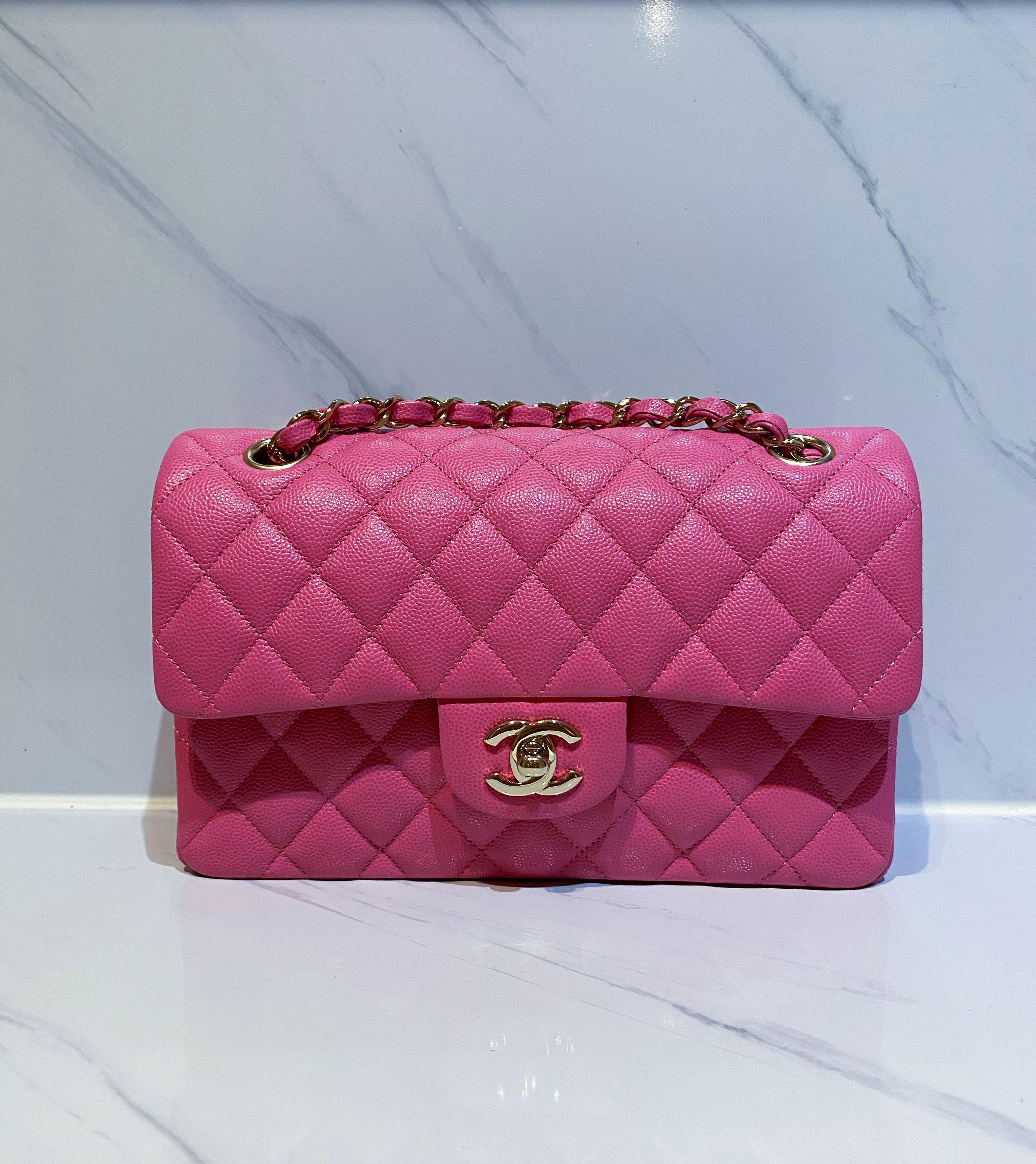 Chanel classic small bubble gum pink