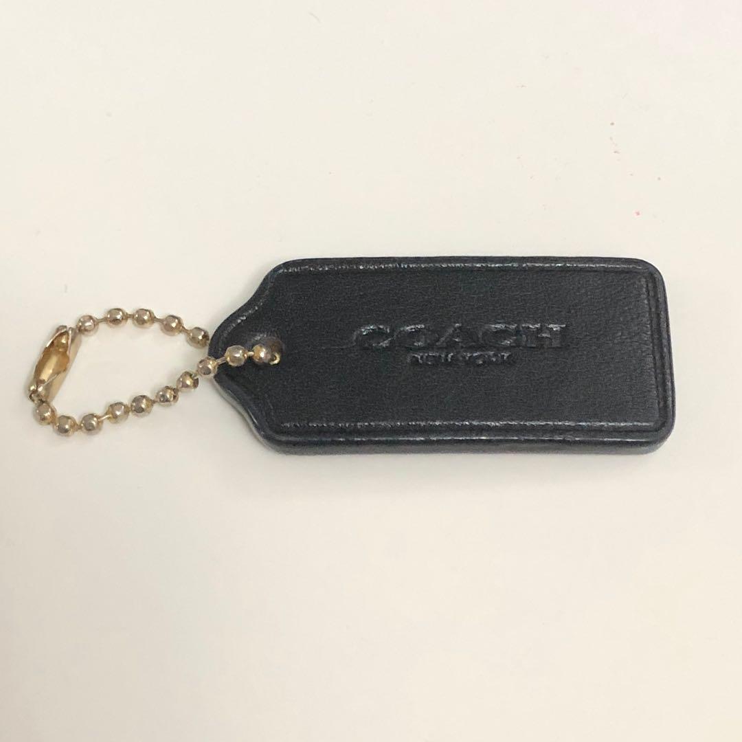 coach leather tag