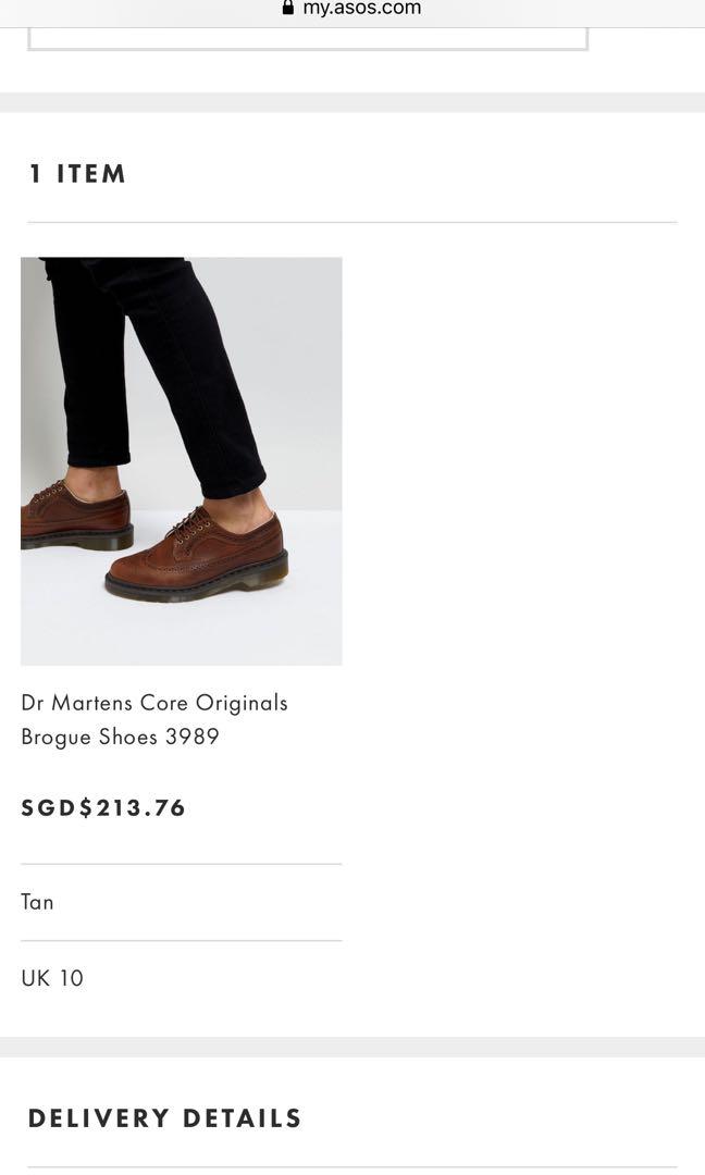 Dr Martens Core Originals Brogue Shoes 3989 Men s Fashion