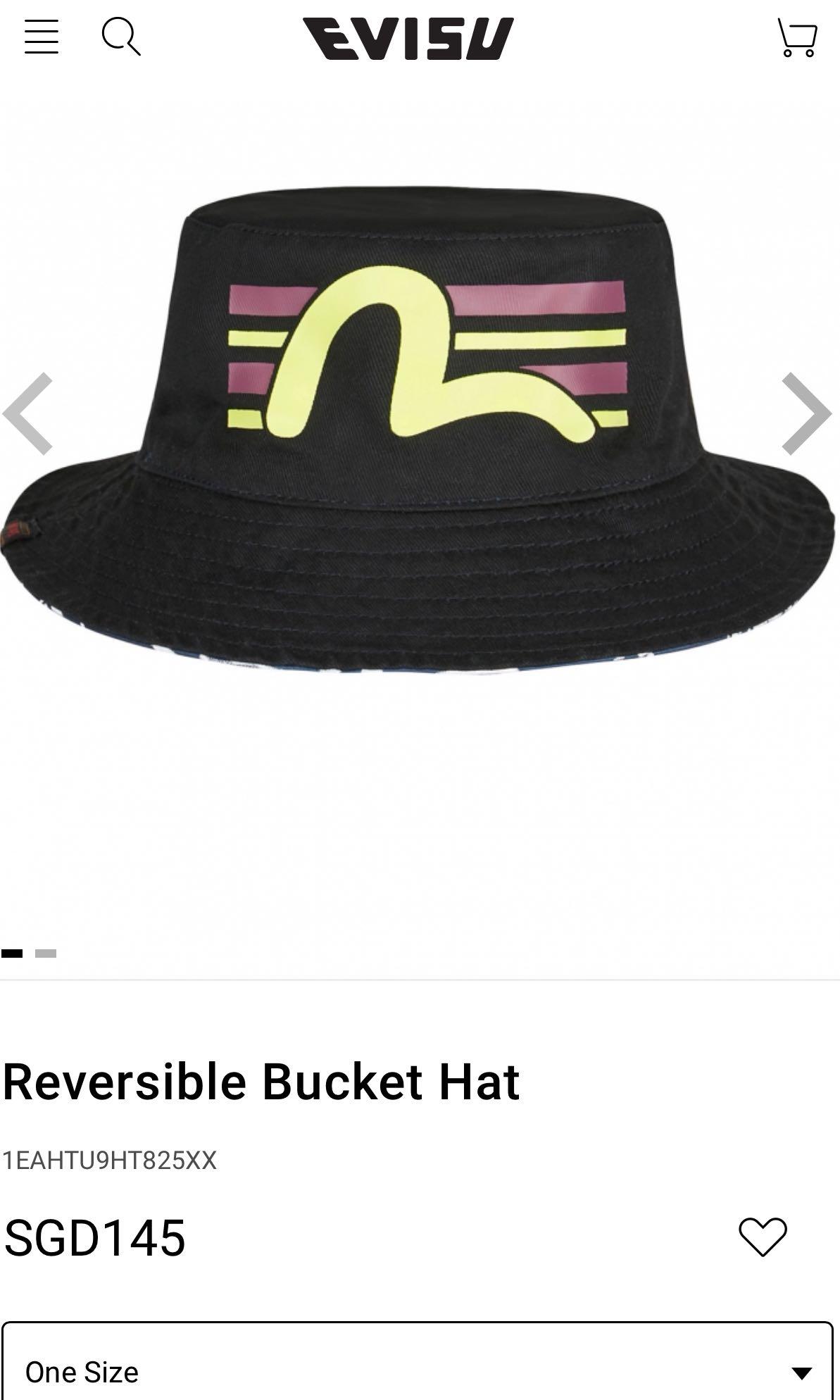 EVISU reversible bucket hat (BNIB), Men 
