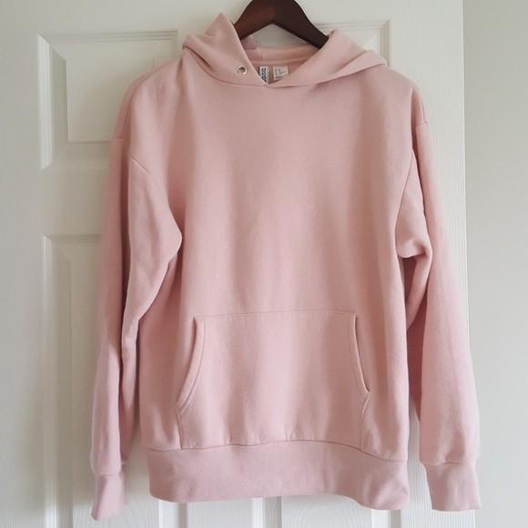 Pink hoodie h and m discount