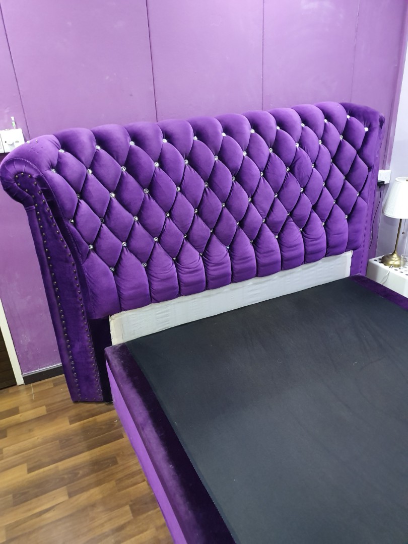 Grand Looking Queen Size Bed Frame With Storage, Furniture & Home