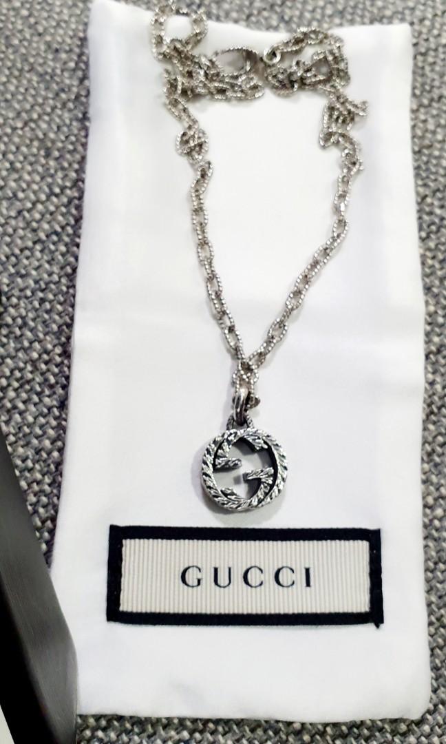 Men's interlocking g pendant necklace outlet