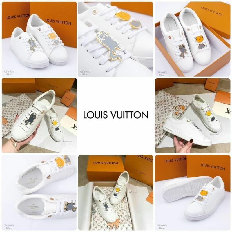 Jual Sepatu LV Frontrow Sneaker Grace Cat Shape Leather PUTIH Semi Premium  SAB833 di lapak Collection Batam