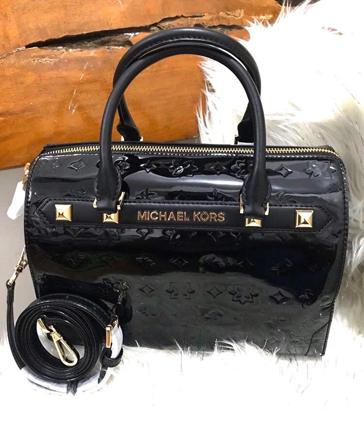 Michael Kors Travel Large Duffle Bag in PVC Signature (brown) … -  AllGlitters