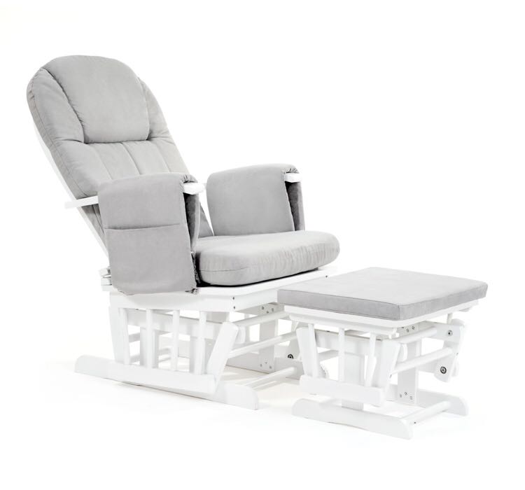 Mothercare White Reclining Glider Nursing Chair, Babies & Kids, Infant