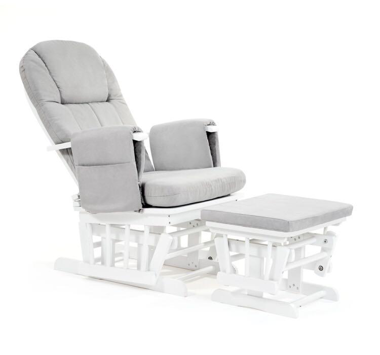 Mothercare White Reclining Glider Nursing Chair, Babies & Kids, Infant