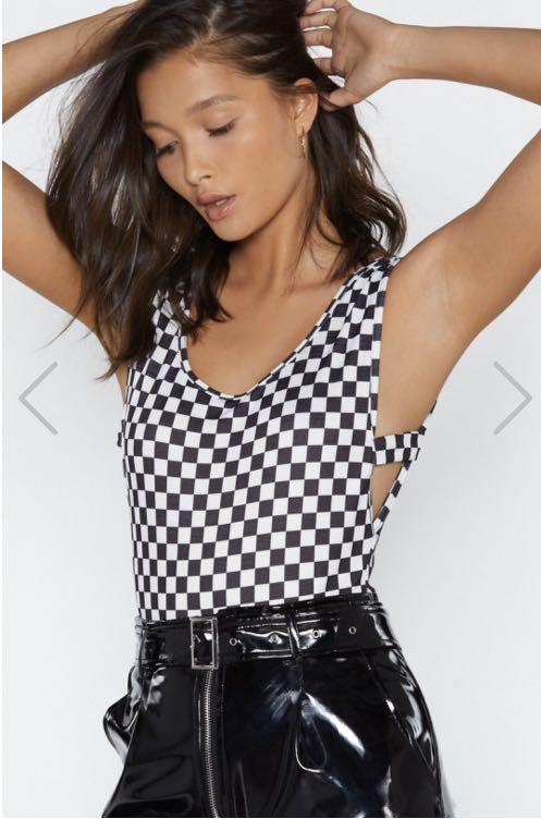 Checkerboard bodysuit clearance