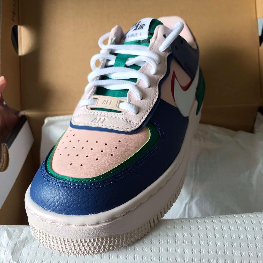 Nike Air Force 1 Shadow Mystic Navy Echo Pink Gym Red White