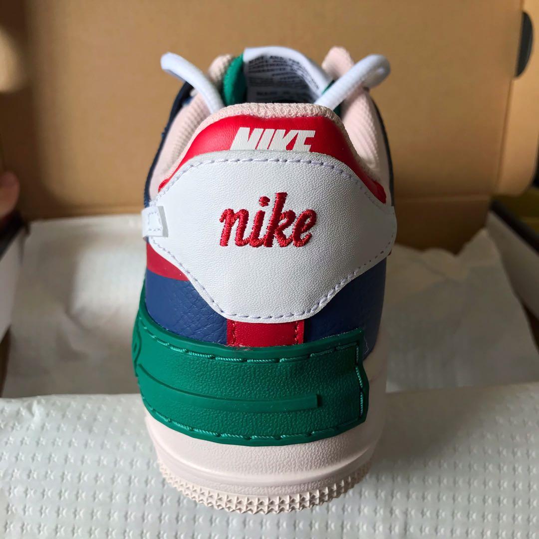 Nike air force 1 top shadow mystic navy/echo pink/gym red/white