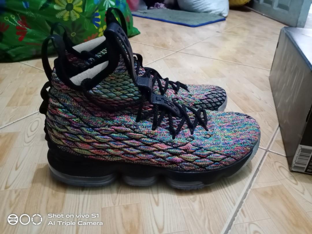 Lebron 15 2024 rainbow shoes