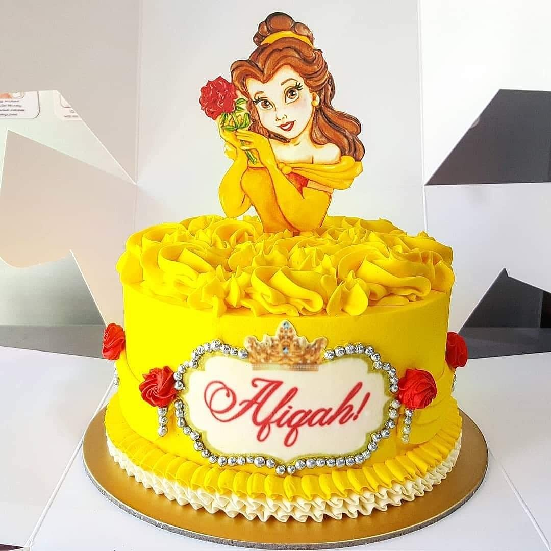 Princess Belle Theme Cake Food Drinks Chilled Frozen Food On Carousell