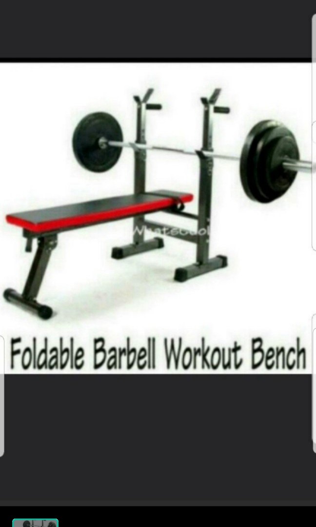 Sit Up Bench Foldable Barbell Workout Bench Sports Weights Gym Equipment On Carousell