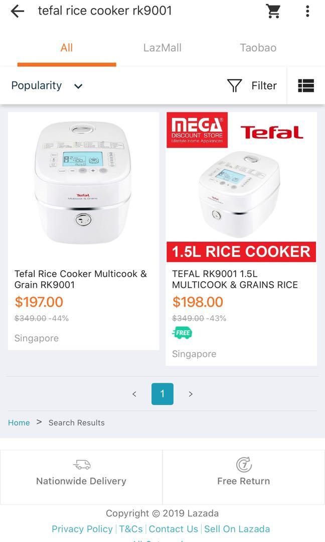 Tefal multicook grain rice cooker RK9001 TV Home Appliances Kitchen Appliances Cookers on Carousell