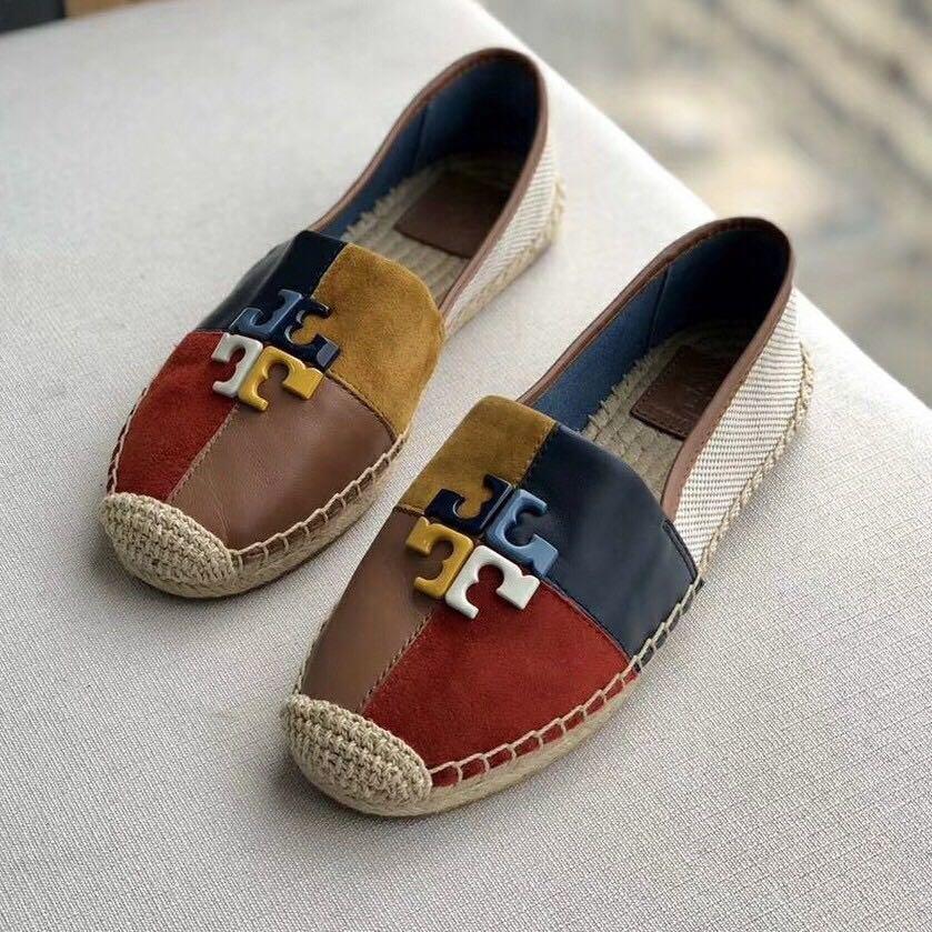 Tory Burch Espadrilles original, Fesyen Wanita, Sepatu di Carousell