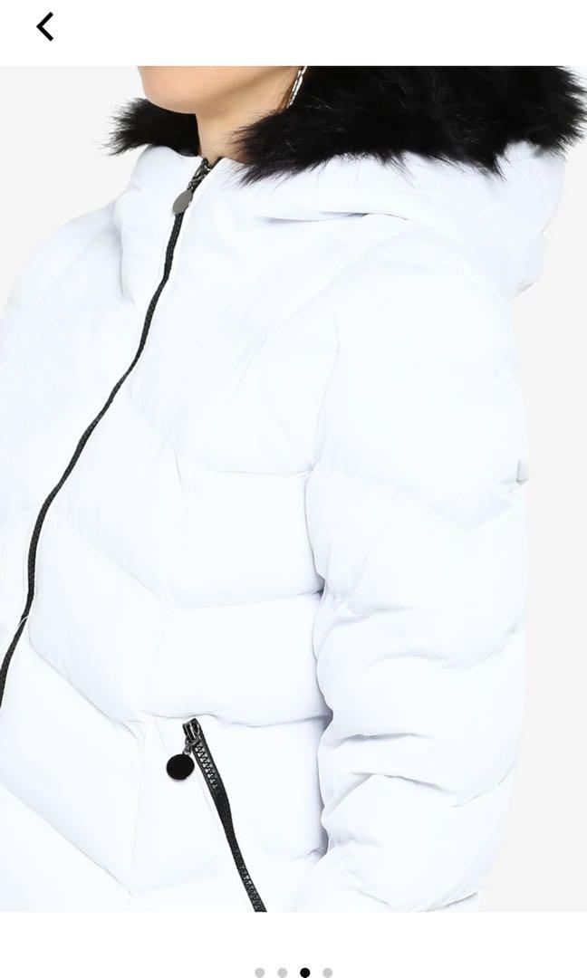 FOR SALE Brave Soul Hooded Puffer Jacket in White Women s