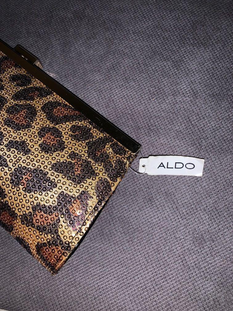 Aldo leopard outlet clutch