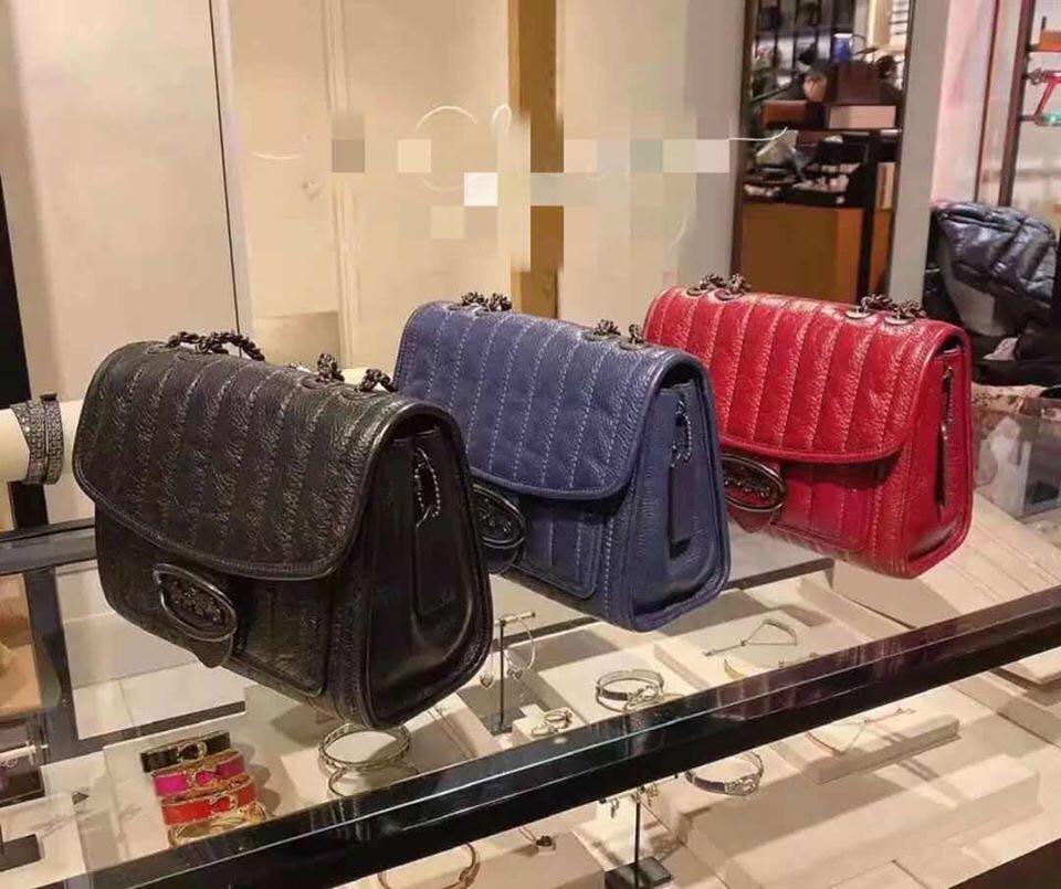AUTHENTIC COACH MELODY SHOULDER BAG WITH QUILTING